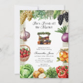 Ze is vers van de markt Gingham Bruidsborrel Kaart (Voorkant)