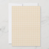 Ze is vers van de markt Gingham Bruidsborrel Kaart (Achterkant)