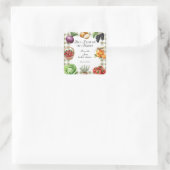 Ze is vers van de markt Gingham bruidsdouche Vierkante Sticker (Tas)