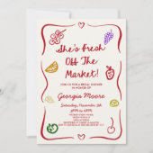 Ze is vers van de markt grillig Vrijgezellenfeest Kaart (Voorkant)