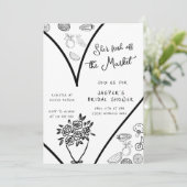 Ze is vers van de markt grillig Vrijgezellenfeest Kaart (Staand voorkant)