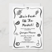 Ze is vers van de markt grillig Vrijgezellenfeest Kaart (Voorkant)