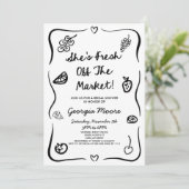 Ze is vers van de markt grillig Vrijgezellenfeest Kaart (Staand voorkant)