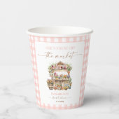 Ze is vers van de markt Herfst Vrijgezellenfeest Papieren Bekers (Achterkant)