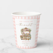 Ze is vers van de markt Herfst Vrijgezellenfeest Papieren Bekers (Voorkant)