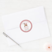 Ze is vers van de markt Kerst Bruidsdouche Ronde Sticker (Envelop)