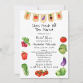 Ze is vers van de markt QR Code Vrijgezellenfeest Kaart (Voorkant)