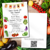 Ze is vers van de markt QR Code Vrijgezellenfeest Kaart