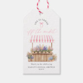 Ze is vers van de markt Roze Bruidsdouche Cadeaulabel (Voorkant)