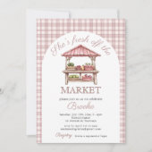 Ze is vers van de markt roze Vrijgezellenfeest Kaart (Voorkant)