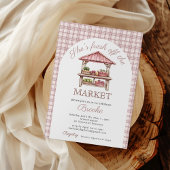 Ze is vers van de markt roze Vrijgezellenfeest Kaart