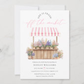 Ze is vers van de markt roze Vrijgezellenfeest Kaart (Voorkant)