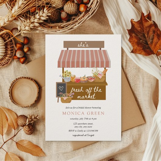 Ze is vers van de markt Schattige Vrijgezellenfees Kaart