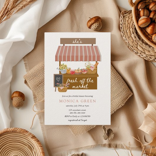 Ze is vers van de markt Schattige Vrijgezellenfees Kaart