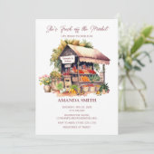 Ze is vers van de markt Veggie Vrijgezellenfeest Kaart (Staand voorkant)