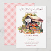 Ze is vers van de markt Veggie Vrijgezellenfeest Kaart (Voorkant / Achterkant)