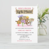 ZE IS VERS VAN DE MARKT VOOR RUSTIEKE BLOEMEN KAART (Staand voorkant)