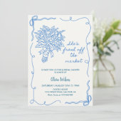 Ze is vers van de markt Vrijgezellenfeest- Bloemen Kaart (Staand voorkant)