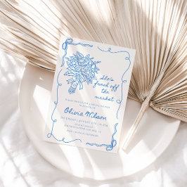 Ze is vers van de markt Vrijgezellenfeest- Bloemen Kaart