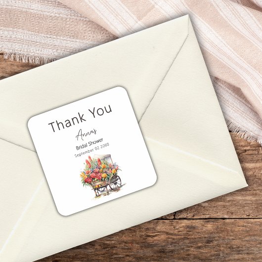 Ze is vers van de markt Vrijgezellenfeest dank u Vierkante Sticker