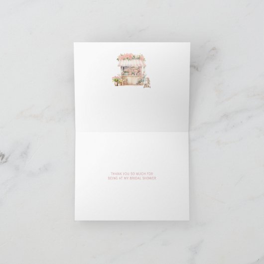 Ze is vers van de markt Vrijgezellenfeest gevouwen Bedankkaart (Binnen)