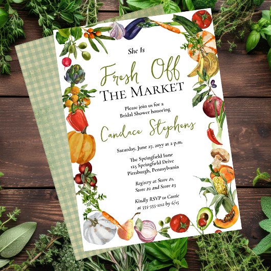 Ze is vers van de markt Vrijgezellenfeest Kaart