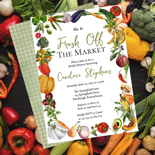 Ze is vers van de markt Vrijgezellenfeest Kaart