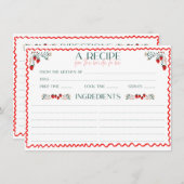 Ze is vers van de markt Vrijgezellenfeest recept Informatiekaartje (Voorkant / Achterkant)