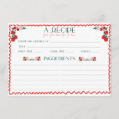 Ze is vers van de markt Vrijgezellenfeest recept Informatiekaartje (Voorkant)