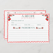 Ze is vers van de markt Vrijgezellenfeest recept Informatiekaartje (Voorkant / Achterkant)