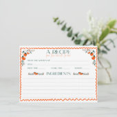 Ze is vers van de markt Vrijgezellenfeest recept Informatiekaartje (Staand voorkant)