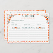 Ze is vers van de markt Vrijgezellenfeest recept Informatiekaartje (Voorkant / Achterkant)