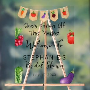 Ze is vers van de markt Vrijgezellenfeest welkom Acryl Bord