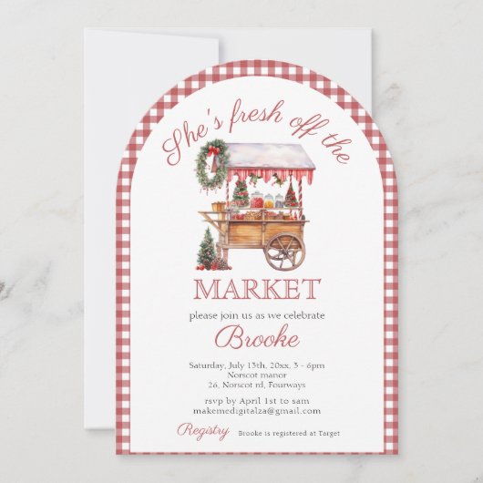 Ze is vers van het kerst Vrijgezellenfeest Kaart (Voorkant)