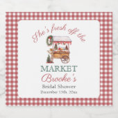 Ze is vers van het kerst Vrijgezellenfeest Sparkling Wijnetiket (Enkel label)