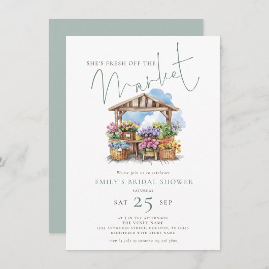 Ze is vers van het Vrijgezellenfeest van de markt Kaart (Voorkant / Achterkant)