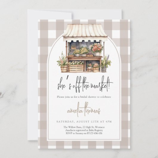 Ze is vers van het Vrijgezellenfeest van de markt Kaart (Voorkant)