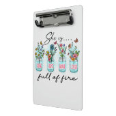 Ze is vol vuur - Levendige Bloemenbekrachtiging Mini Klembord (Angled2)