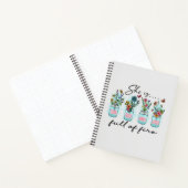 Ze is vol vuur - Levendige Bloemenbekrachtiging Notitieboek (Binnen)