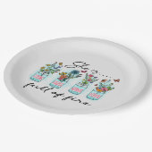 Ze is vol vuur - Levendige Bloemenbekrachtiging Papieren Bordje (Gekanteld)