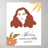 Ze is waardevoller dan roebels, bijbels poster (Voorkant)