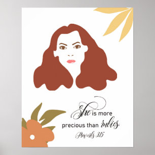 Ze is waardevoller dan roebels, bijbels poster