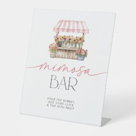 Ze is weg bij de Market Mimosa Bar Reclamebord Met Voetstuk