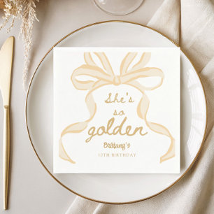 Ze is zo gouden Meisje 10e verjaardagsfeestje Servet