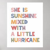 Ze is zonneschijn vermengd met een kleine orkaan poster (Voorkant)
