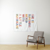 Ze is zonneschijn vermengd met een kleine orkaan wandkleed (In Situ (horizontaal))