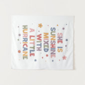 Ze is zonneschijn vermengd met een kleine orkaan wandkleed (Voorkant (horizontaal))