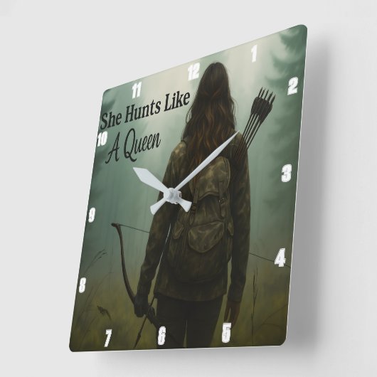 Ze jaagt als een koningin vierkante klok (Hoek)