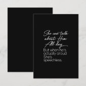 ze kan de hele dag over film praten , maar als hij bedankkaart (Voorkant / Achterkant)