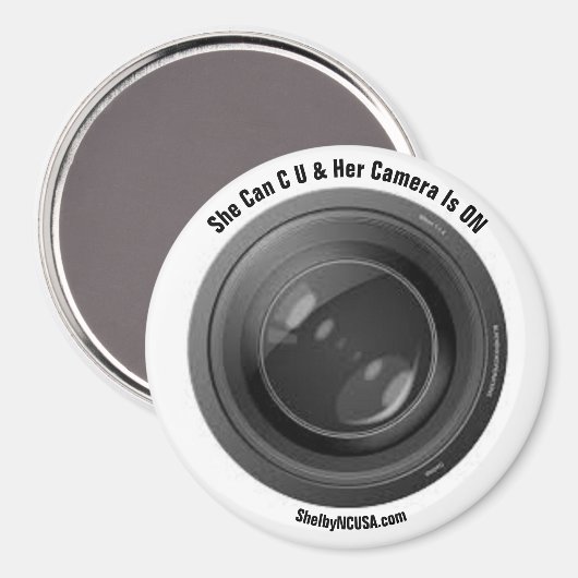 Ze kan de U en haar camera is op magneet. Magneet (Voorkant / Achterkant)